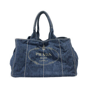 Prada Denim Canapa Tote Bag